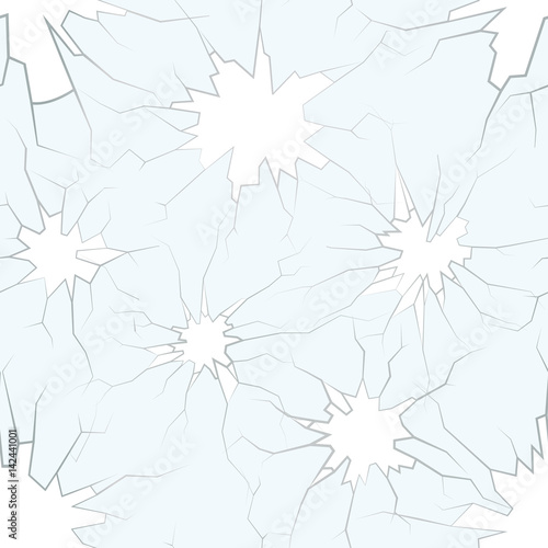 A lot of broken holes in glass  seamless pattern