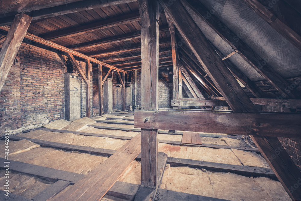 old garret, attic loft / roof construction old garret, attic loft / roof construction