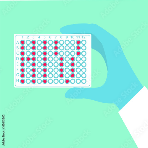 hand holding pcr plate