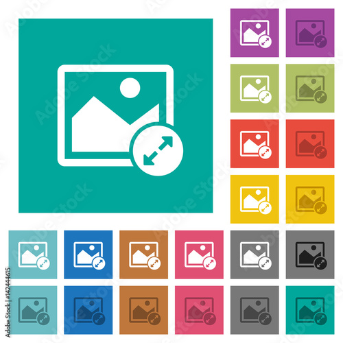 Resize image large square flat multi colored icons