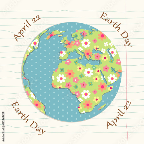 Earth Day.Save the Earth concept.Vector illustration