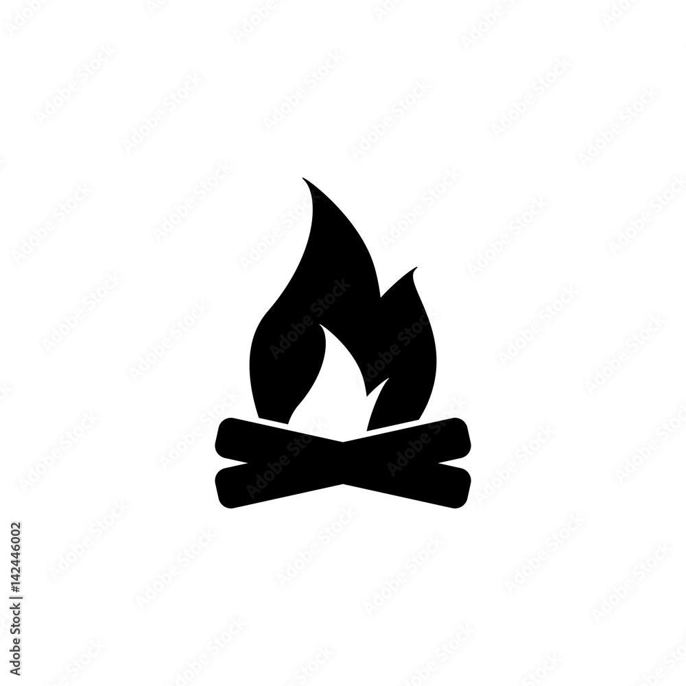 Bonfire vector icon. Bonfire vector icon.