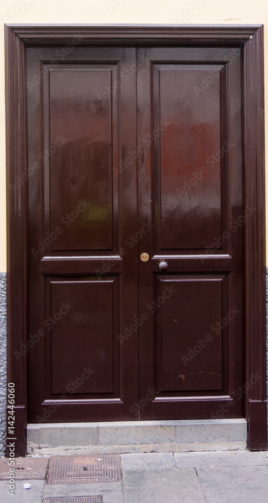 wood door. antique wooden door