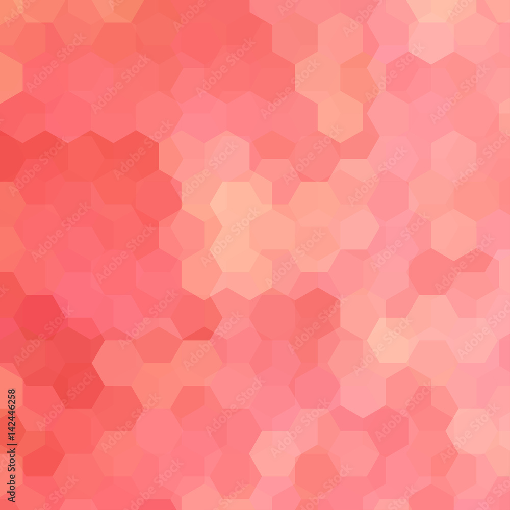 Background made of orange, pink hexagons. Square composition with geometric shapes. Eps 10 Background made of orange, pink hexagons. Square composition with geometric shapes. Eps 10