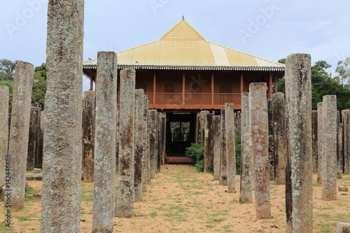 Fotografie Remains of the Brazen Palace (Lovamahapaya) in ancient city Anuradhapura, Sri Lanka