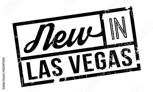 New In Las Vegas rubber stamp. Grunge design with dust scratches. Effects can be easily removed for a clean, crisp look. Color is easily changed. photo
