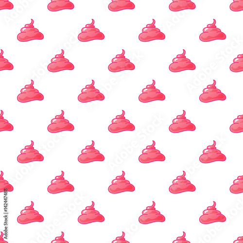 Funny pink cream background. vector seamless pattern