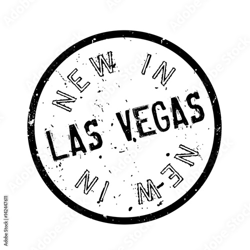 New In Las Vegas rubber stamp. Grunge design with dust scratches. Effects can be easily removed for a clean, crisp look. Color is easily changed.