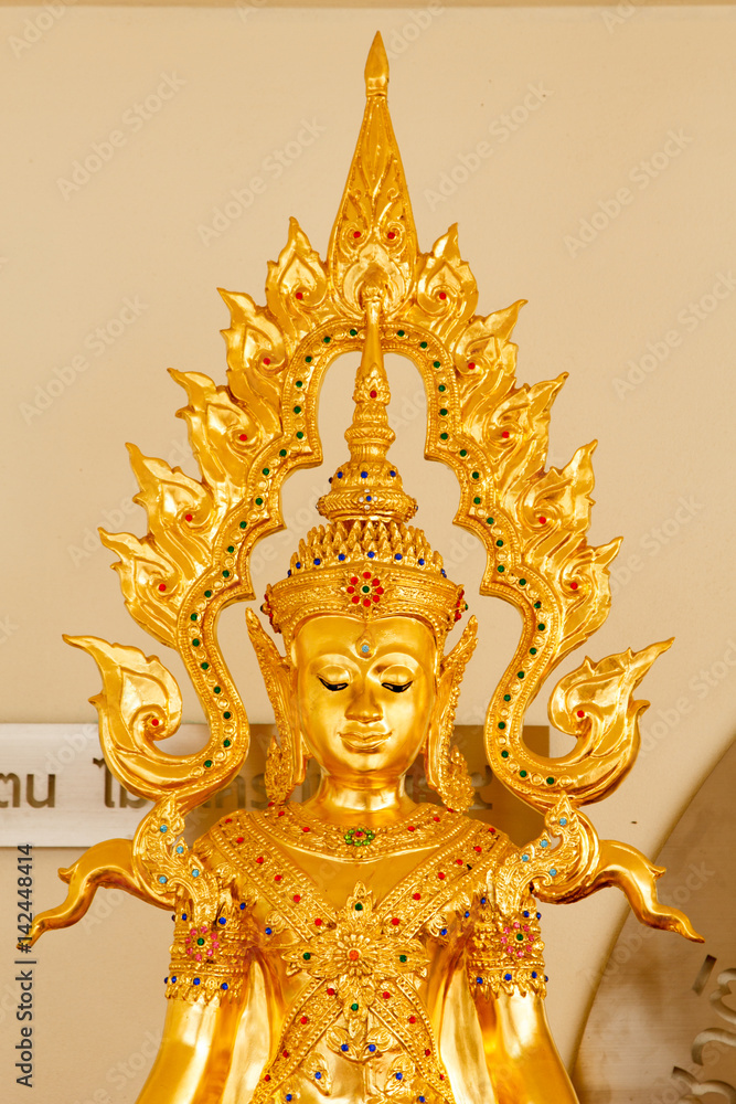 Fototapeta premium golden Buddha in Wat Phasornkaew. Phetchabun Province, Thailand.