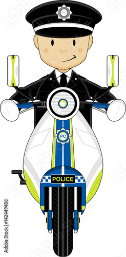 British Policeman on Motorbike