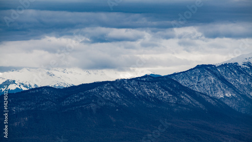 Winter mountains. View from the observation tower of Akhun mountain. Russia © EwaStudio