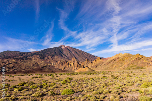 Spain - volcano Teide National Park. Mount Teide, UNESCO World Heritage Site