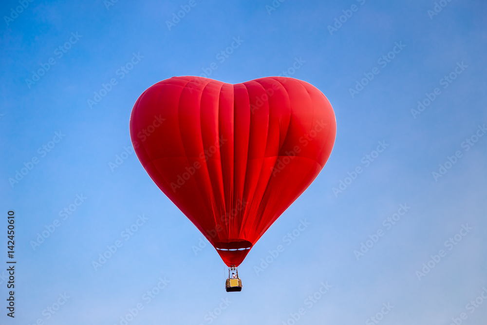Naklejka close up of balloon in blue sky