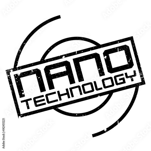 Nano technology rubber stamp. Grunge design with dust scratches. Effects can be easily removed for a clean, crisp look. Color is easily changed.