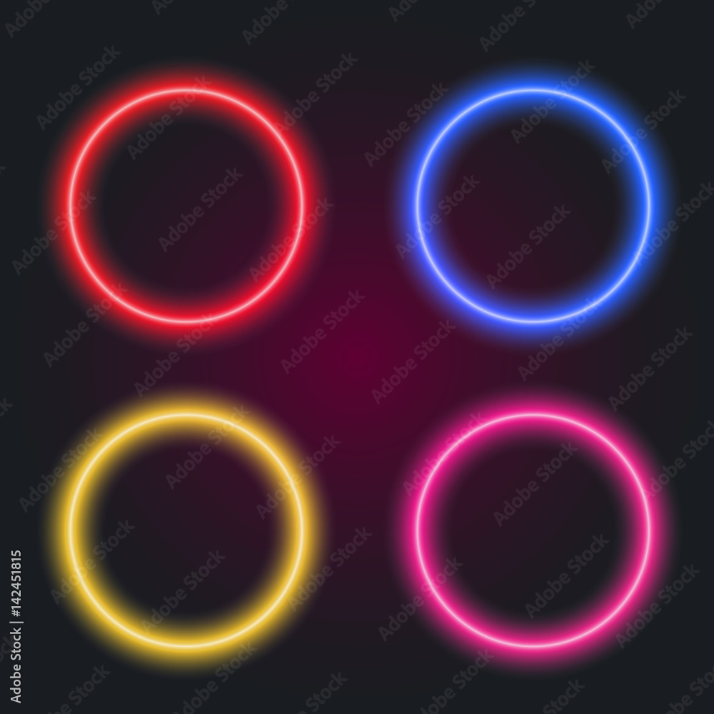 glowing digital circles glowing digital circles