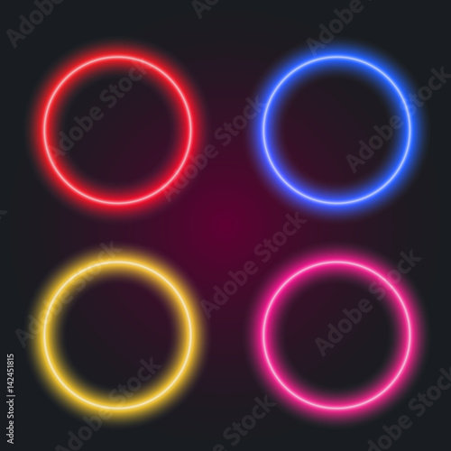 glowing digital circles