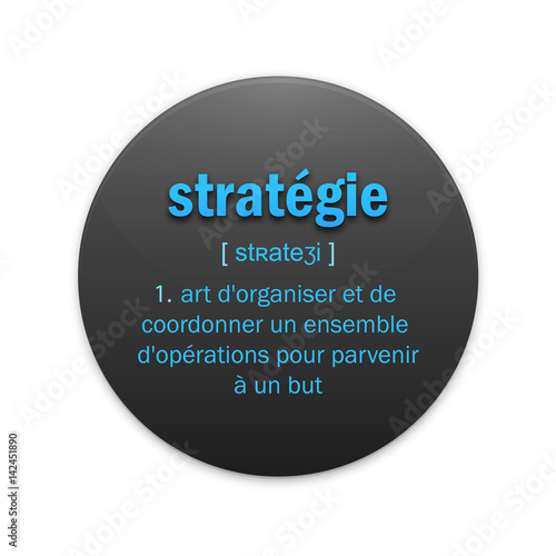 Icône avec Définition de STRATEGIE 