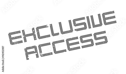 Exclusive Access rubber stamp. Grunge design with dust scratches. Effects can be easily removed for a clean, crisp look. Color is easily changed.