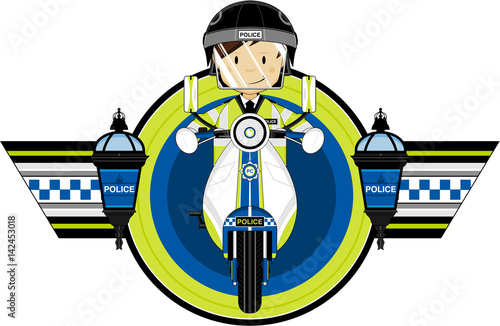 British Riot Policeman on Motorbike