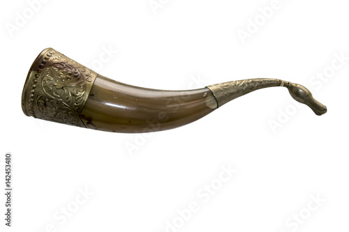 powder flask horn ornament