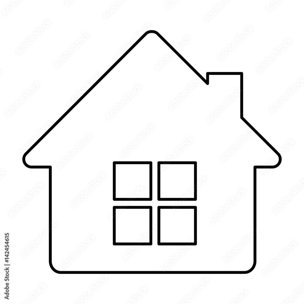 figure house with window and chimney, vector illustration design figure house with window and chimney, vector illustration design