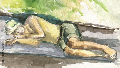 Sleeping youth