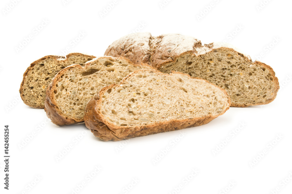 Flour confection on a white background. Clipping path