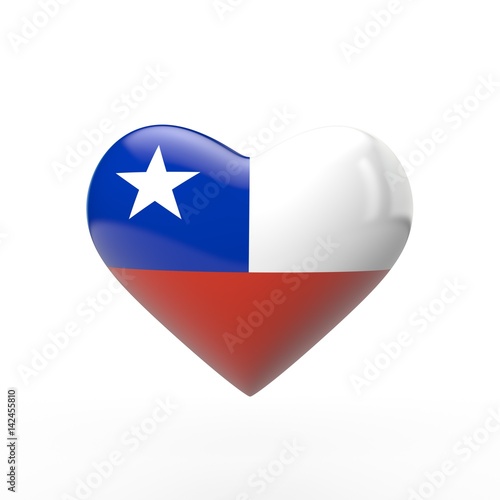 Chile heart flag. 3D rendering Free Download Chile heart flag. 3D rendering - GFXLoad