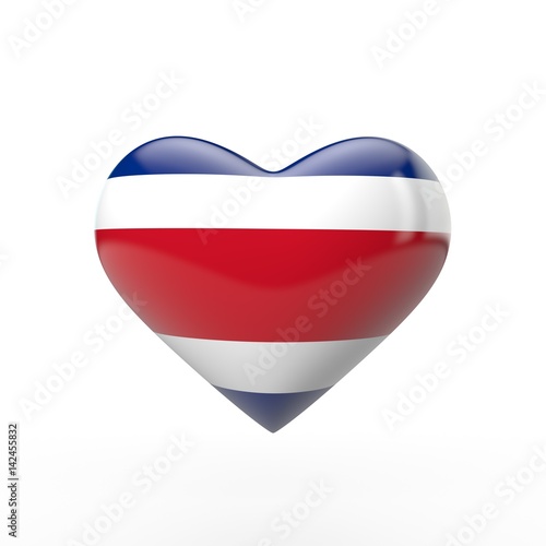 Costa Rica heart flag. 3D rendering Free Download Costa Rica heart flag. 3D rendering - GFXLoad