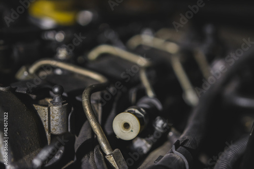 Diesel engine closeup