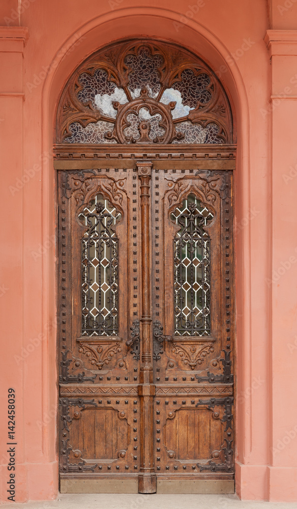 Old wooden doors