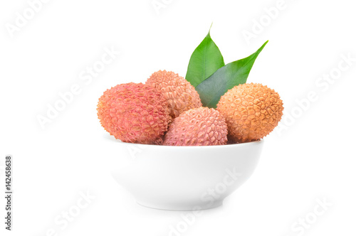 Lychee isolated on a white background with clipping path