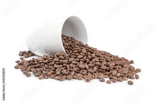 Coffee on a white background. Clipping path