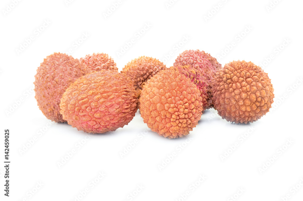 Litchi isolated on white Litchi isolated on white