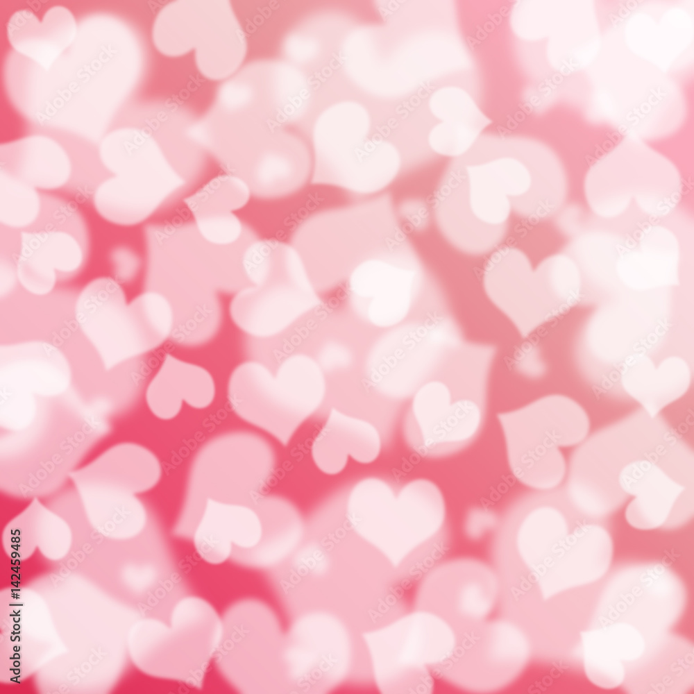 Heart bokeh background, Love concept Heart bokeh background, Love concept