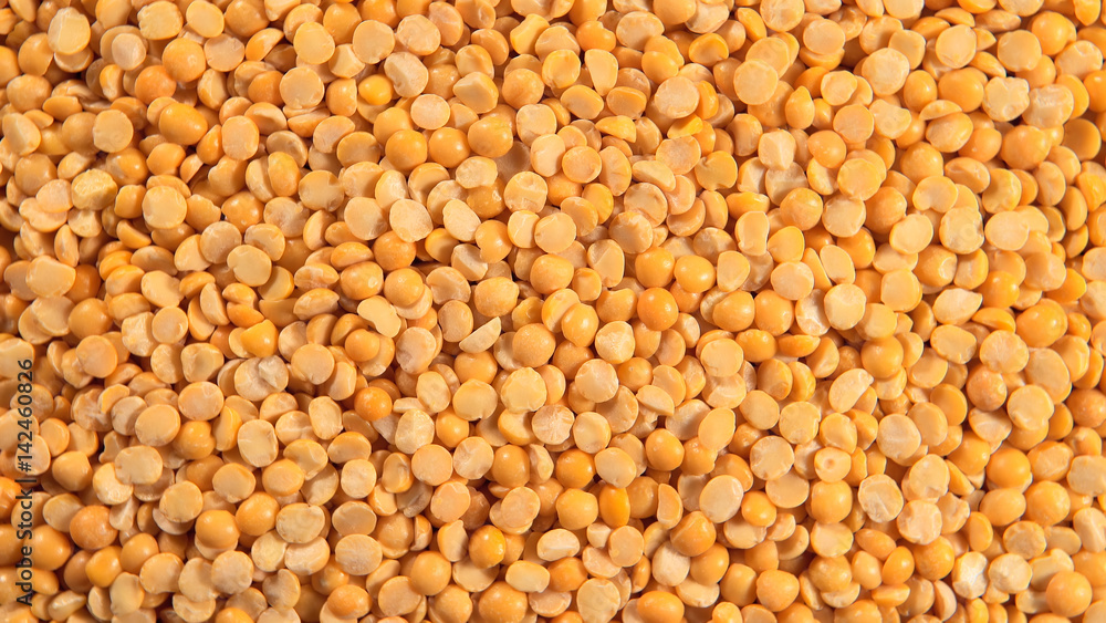 TOP VIEW: Dried yellow peas TOP VIEW: Dried yellow peas