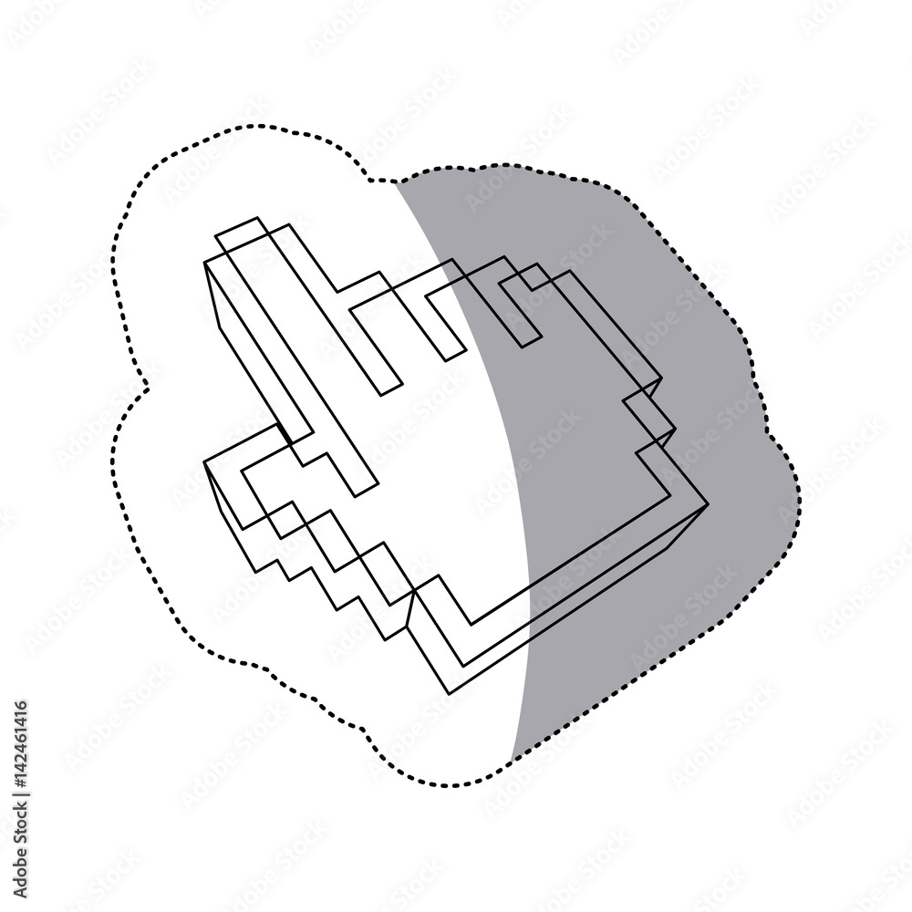 figure mouse pointer hand indicating anything, vector illustration design