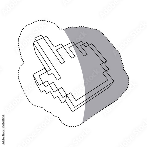 figure mouse pointer hand indicating anything  vector illustration design