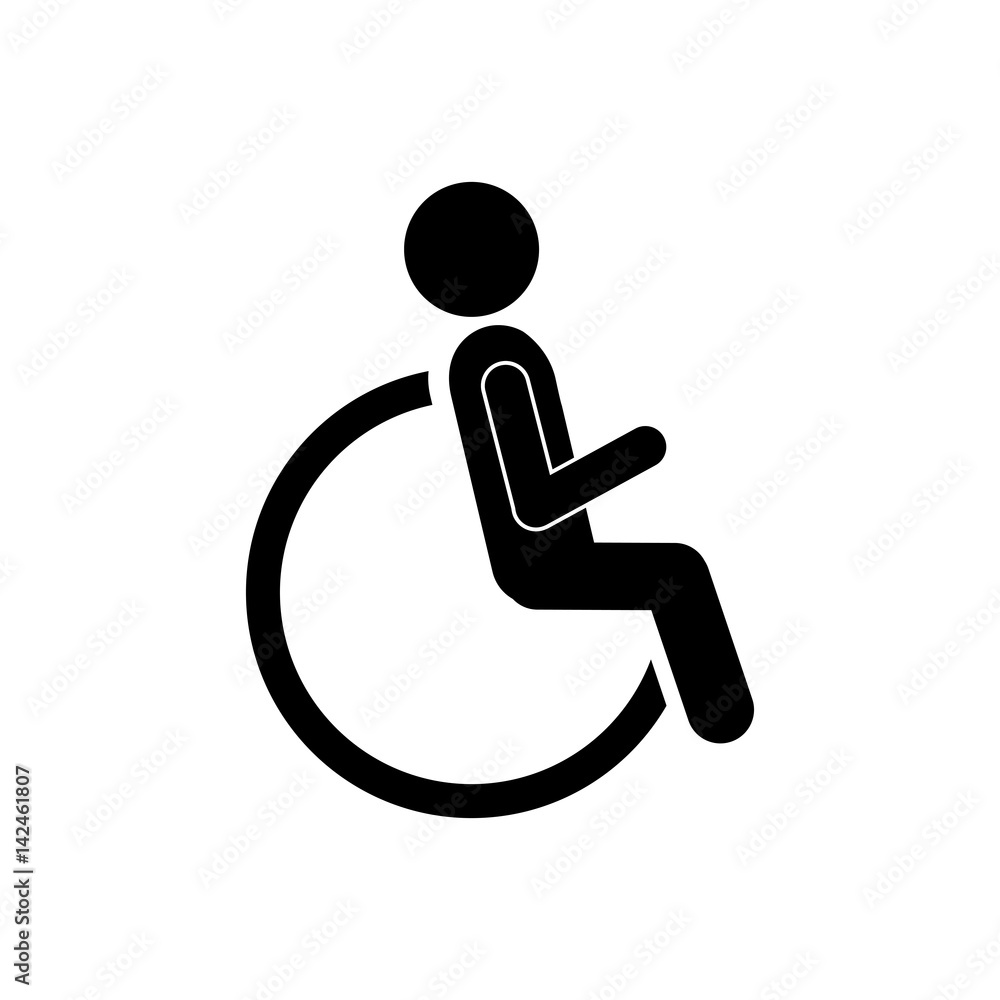 person sitting in wheelchair icon, vector illustration design person sitting in wheelchair icon, vector illustration design