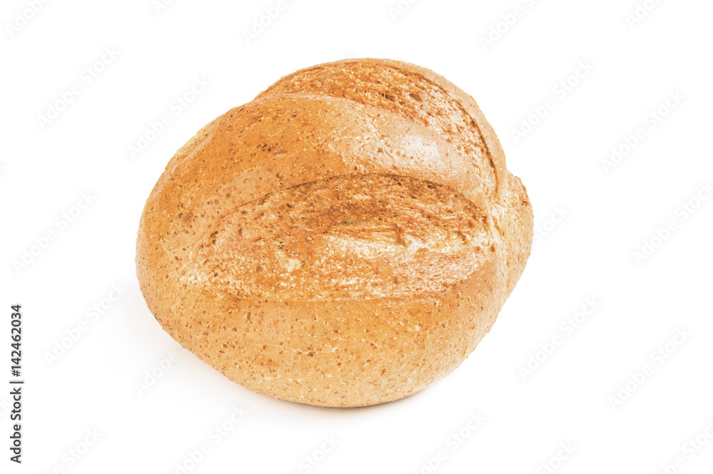 Bread product isolated on a white cutout