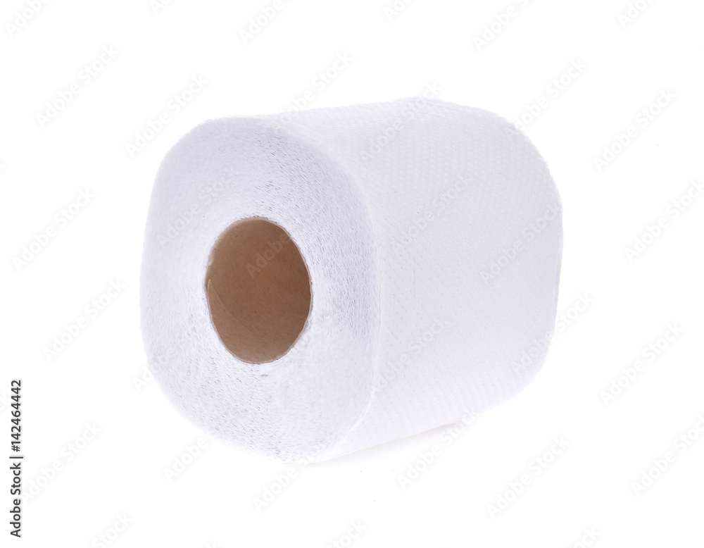 Roll the toilet paper on a white background Roll the toilet paper on a white background