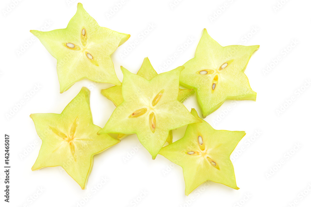 Carambola isolated on a white background with clipping path Carambola isolated on a white background with clipping path