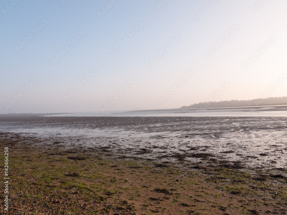 Incredibly Beautiful Shots of the River Beds in Wivenhoe Essex as the Sun Goes Down and the Birds Fly to Alresford