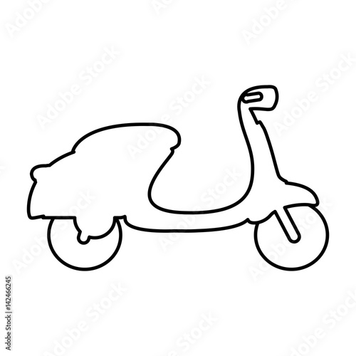 figure moped transport icon, vector illustration design