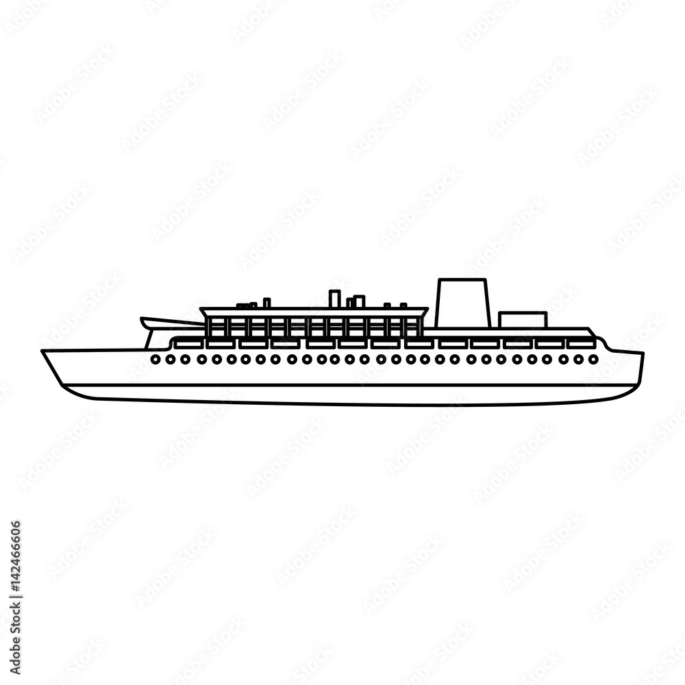 figure ship maritime transpotation, vector illustration design