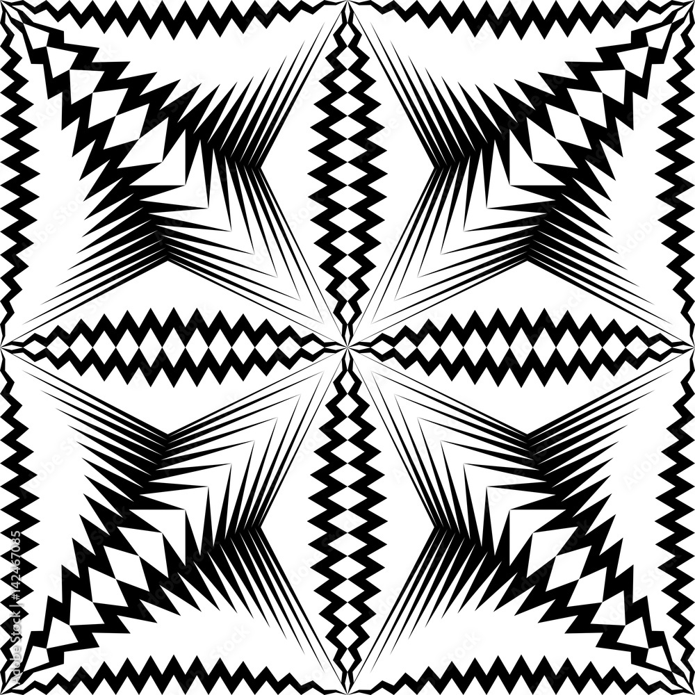 Seamless Star Pattern. Vector Black and White Wrappimg Paper Background Seamless Star Pattern. Vector Black and White Wrappimg Paper Background