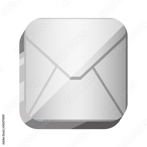 3d close letter message icon vector illustration design