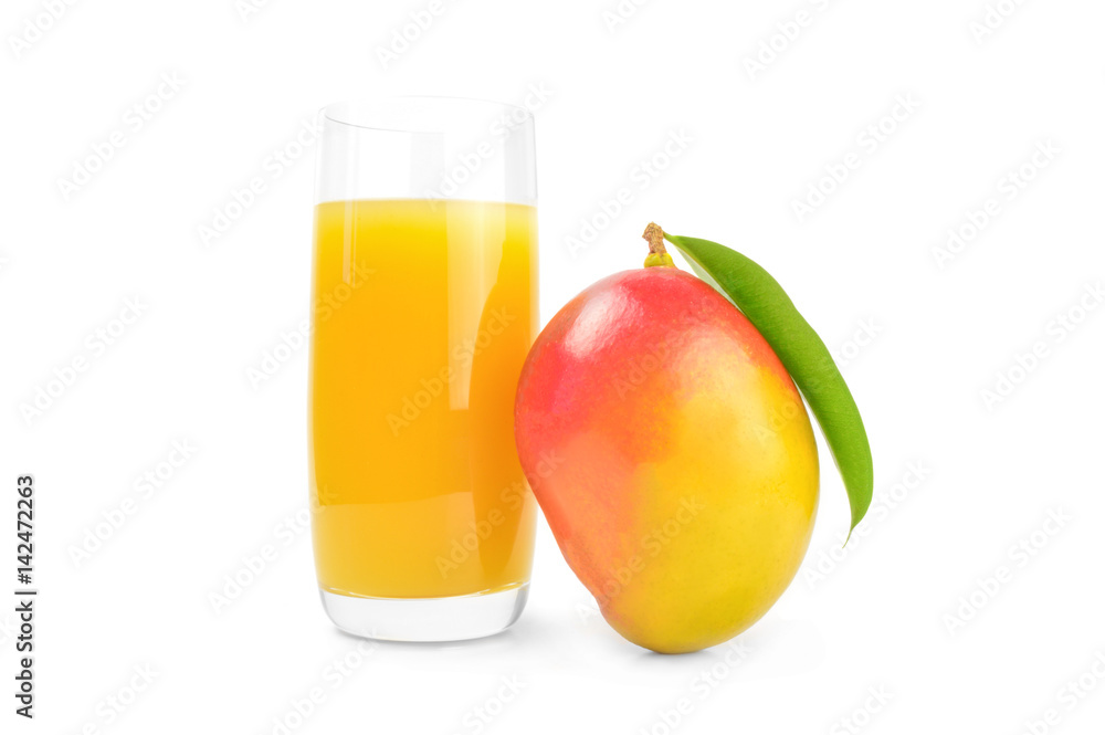 Red mango on a white background. Clipping path Red mango on a white background. Clipping path