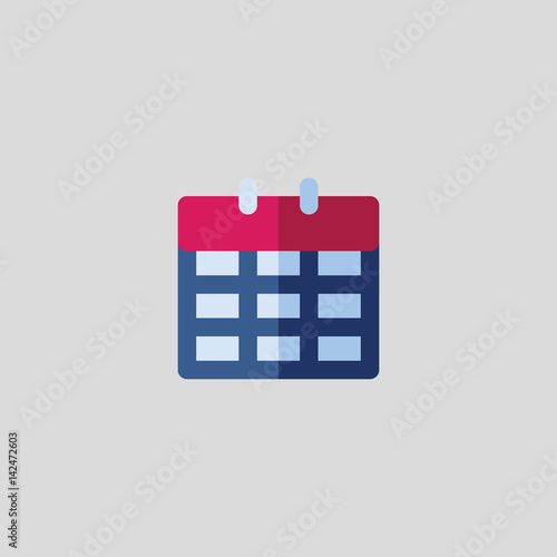 calendar icon flat design