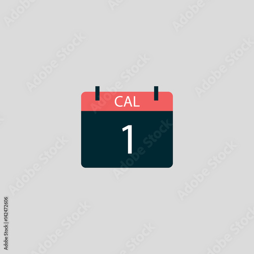 calendar icon flat design